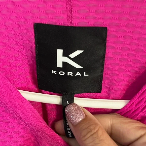 Koral Women's Sofia Pullover - Soft Textured Mesh, Raglan Sleeves With Thumbholes, Lightweight